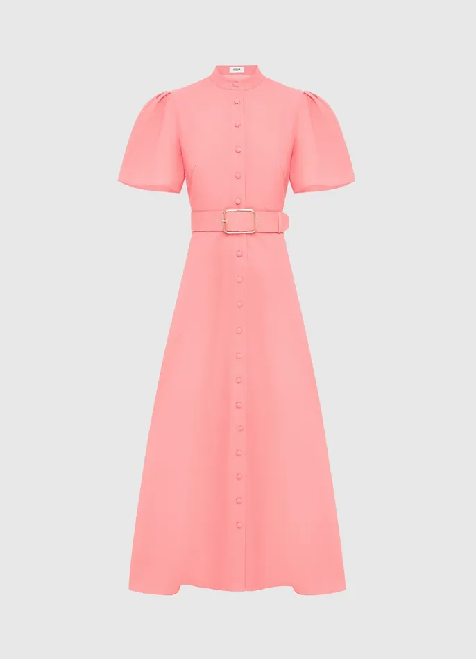 Women Dresses and Jumpsuits LEO LIN Bianca Short Sleeve Midi Dress 8211 Strawberry Pink