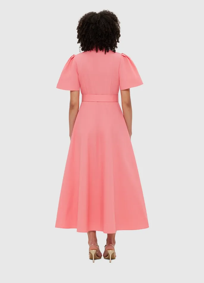 Women Dresses and Jumpsuits LEO LIN Bianca Short Sleeve Midi Dress 8211 Strawberry Pink