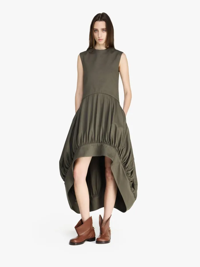 Women Dresses JW Anderson BALLOON HEMLINE DRESS Khaki Women Dresses JW Anderson BALLOON HEMLINE DRESS Khaki