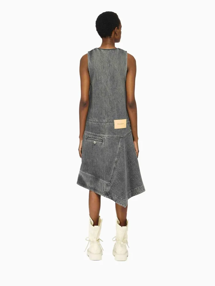 Women Dresses JW Anderson WRAP FRONT SLEEVELESS DRESS Grey