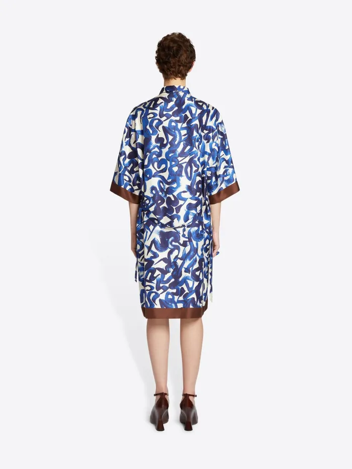 Women Dries Van Noten Dresses Silk Shirt Dress
