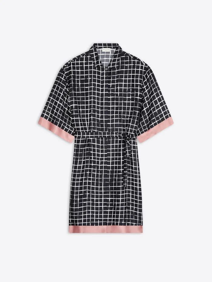 Women Dries Van Noten Dresses Silk Shirt Dress