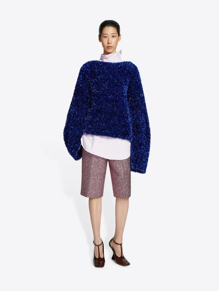 Women Dries Van Noten Knitwear Metallized Sweater
