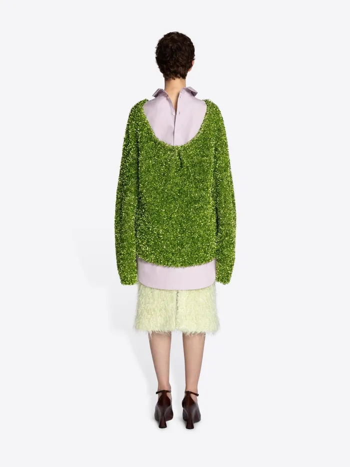 Women Dries Van Noten Knitwear Metallized Sweater