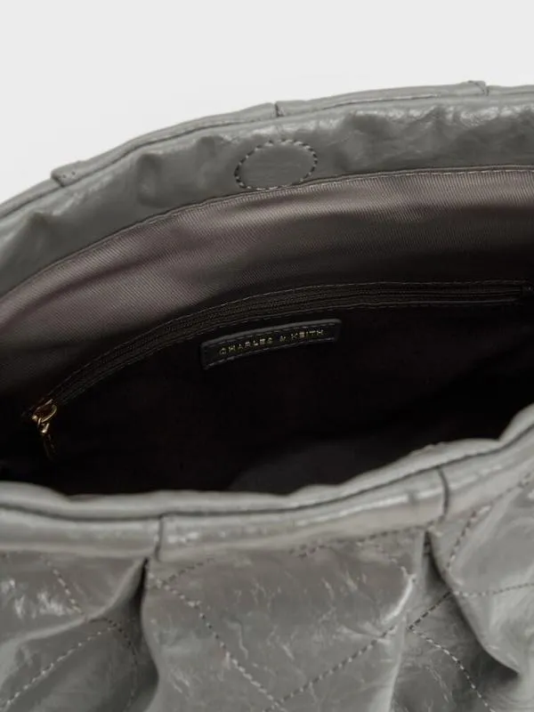 Women Duo Double Chain Hobo Bag 8211 Grey CHARLES and KEITH Hobo Bags Women Duo Double Chain Hobo Bag 8211 Grey CHARLES and KEITH Hobo Bags