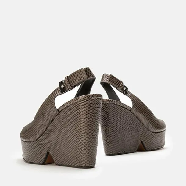 Women DYLAN Snakeeffect Stone Clergerie Wedges