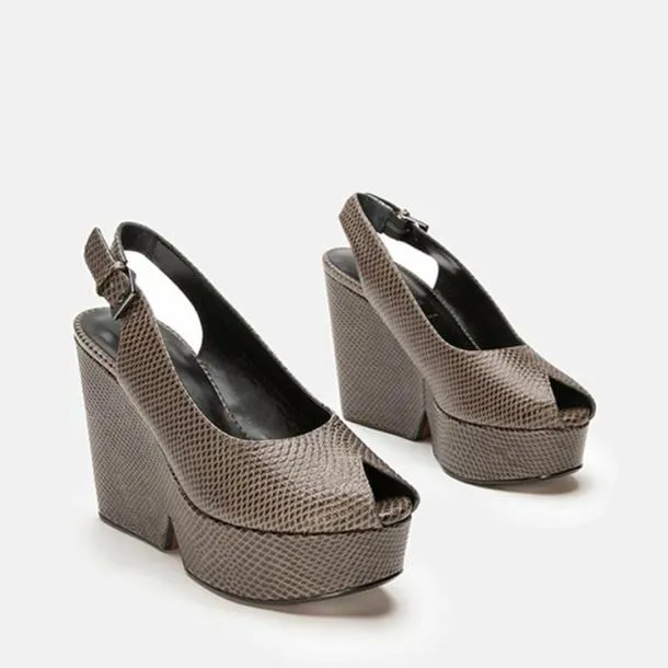 Women DYLAN Snakeeffect Stone Clergerie Wedges