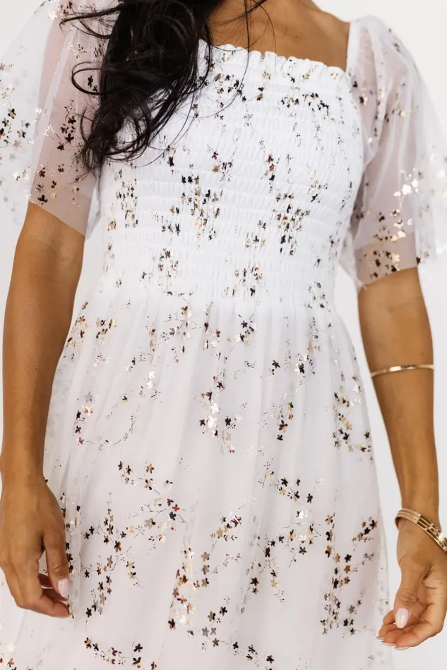Women Embellished Sequin Baltic Born Cassandra Tulle Maxi Dress Metallic White Women Embellished Sequin Baltic Born Cassandra Tulle Maxi Dress Metallic White