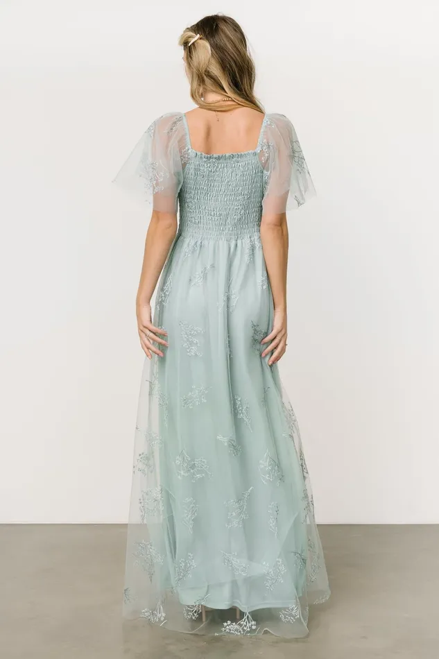 Women Embellished Sequin Baltic Born Cassandra Tulle Maxi Dress Sage Sparkle Women Embellished Sequin Baltic Born Cassandra Tulle Maxi Dress Sage Sparkle