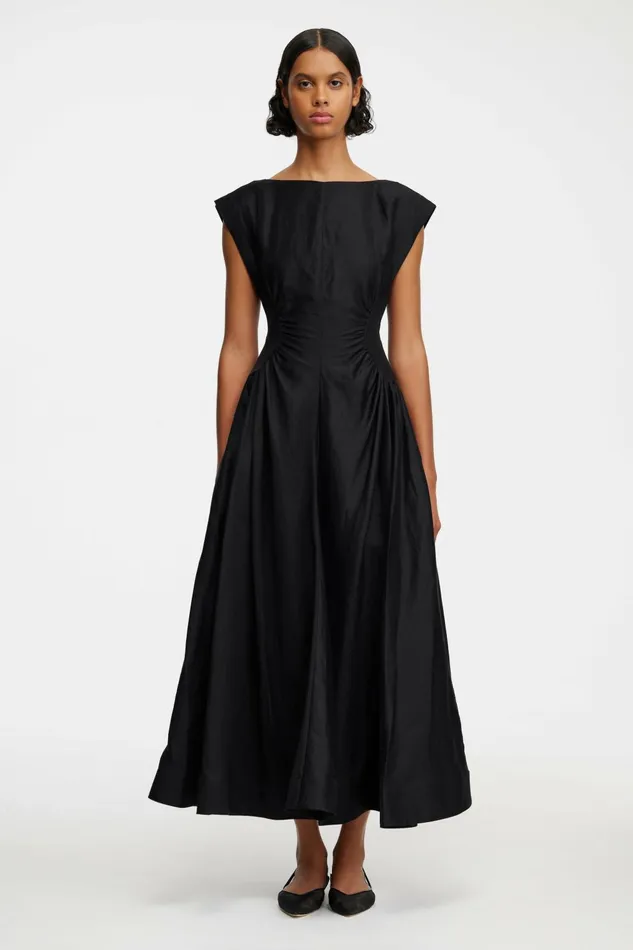Women EMERY MIDI DRESS Black Acler Midi Dresses
