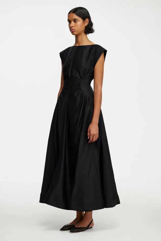 Women EMERY MIDI DRESS Black Acler Midi Dresses