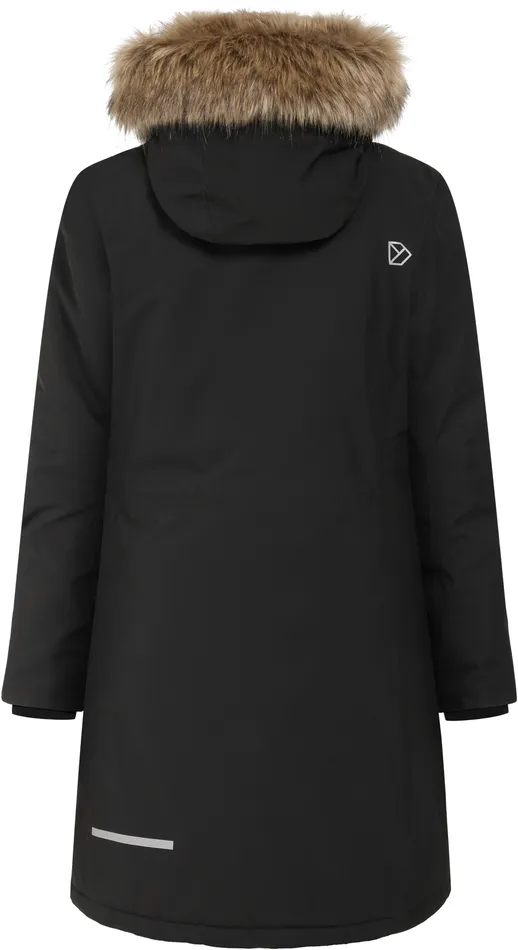 Women Erika Parka Black Didriksons Autumn Jackets