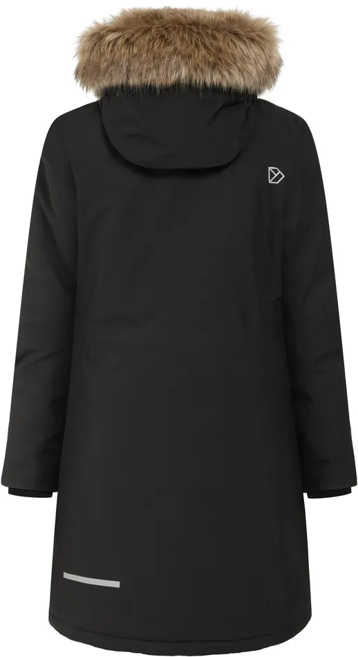 Women Erika Parka Black Didriksons Autumn Jackets
