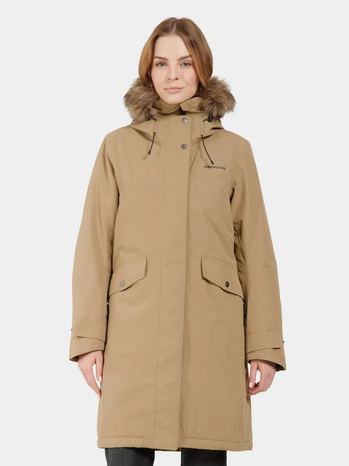 Women Erika Parka Wood Didriksons Autumn Jackets