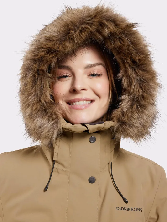 Women Erika Parka Wood Didriksons Autumn Jackets