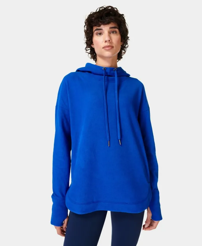 Women Escape Luxe Fleece Hoody Lightning Blue Sweaty Betty Jumpers Hoodies