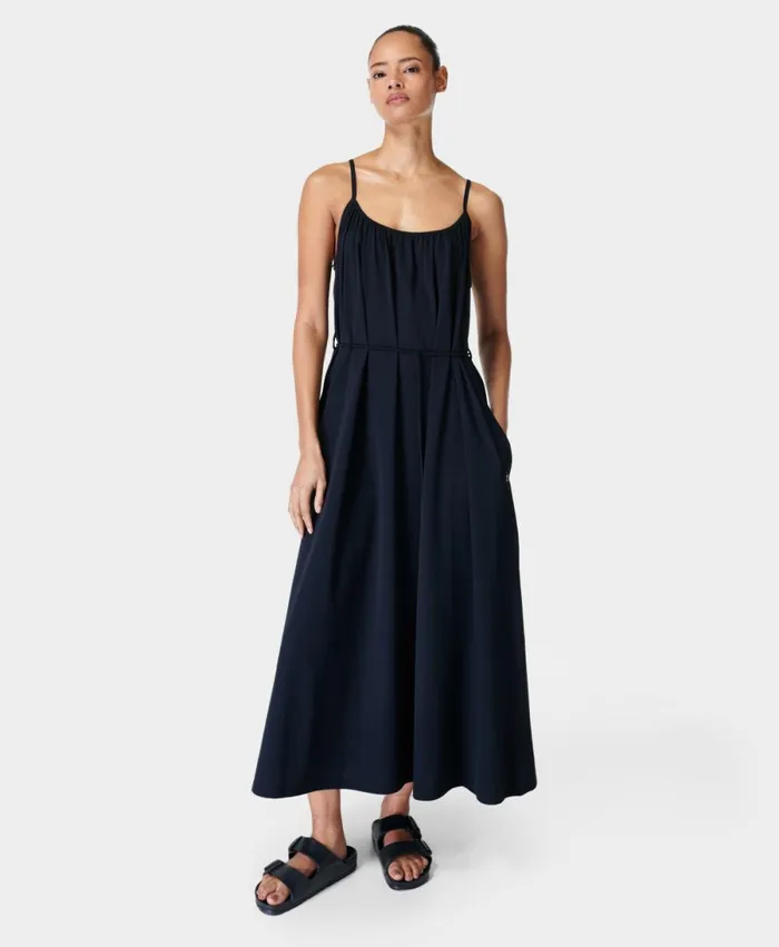 Women Explorer Strappy Summer Dress Black Sweaty Betty Dresses and Jumpsuits