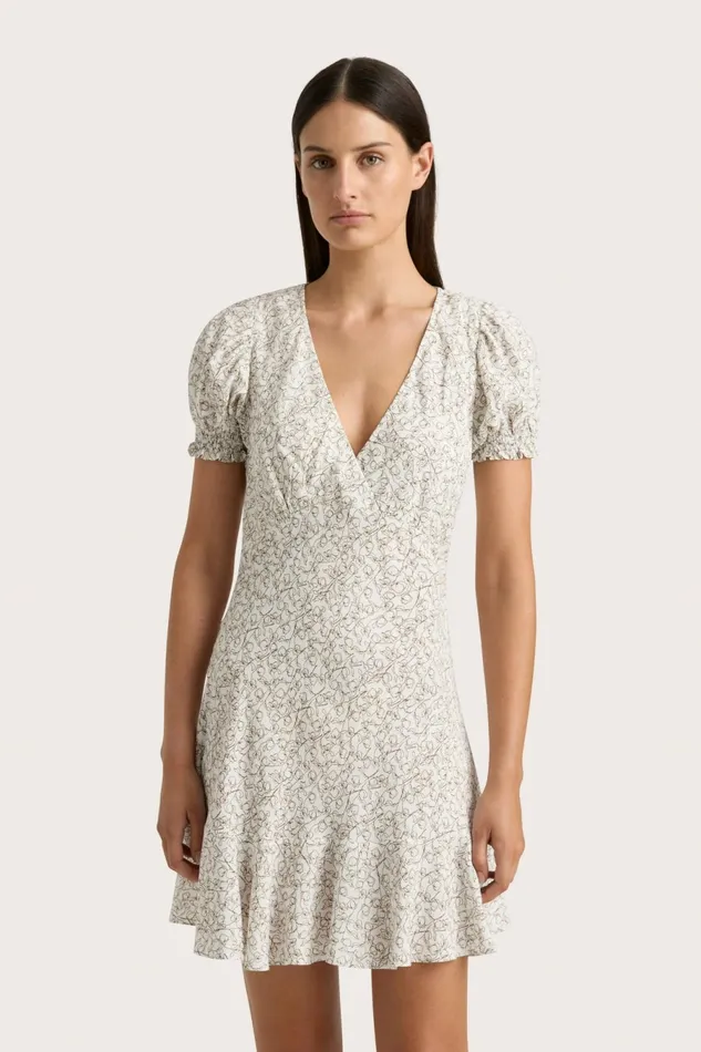 Women Faithfull The Brand Dresses Aurelia Mini Dress Calla Umber