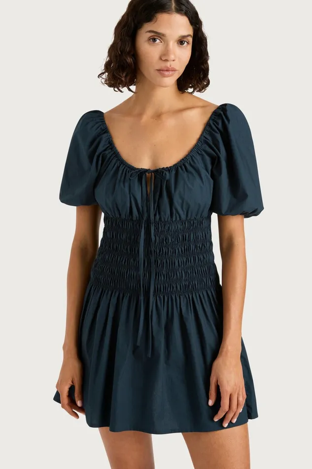 Women Faithfull The Brand Dresses Beatrice Mini Dress Navy