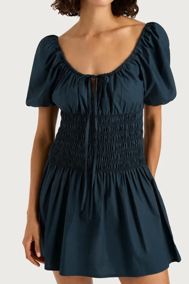 Women Faithfull The Brand Dresses Beatrice Mini Dress Navy