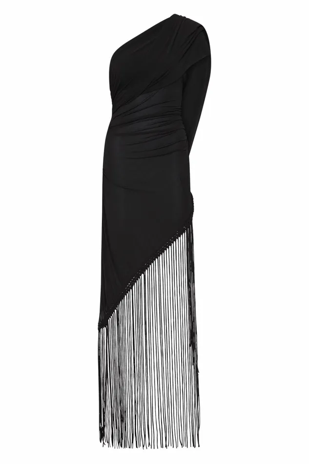 Women Faithfull The Brand Dresses Bijou Asymmetric Dress Black
