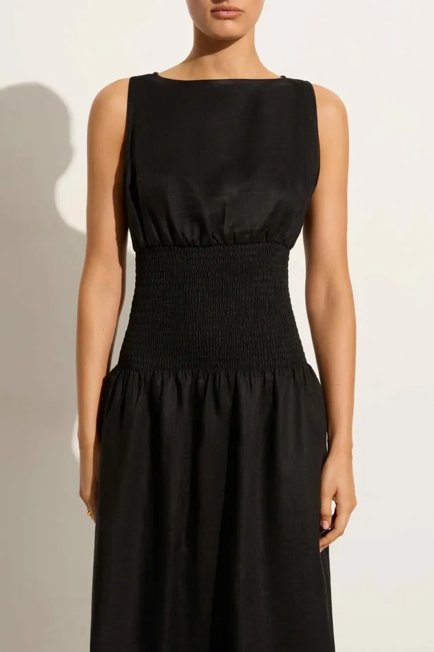 Women Faithfull The Brand Dresses La Canella Midi Dress Black 8211 Faithfull The Brand Women Faithfull The Brand Dresses La Canella Midi Dress Black 8211 Faithfull The Brand