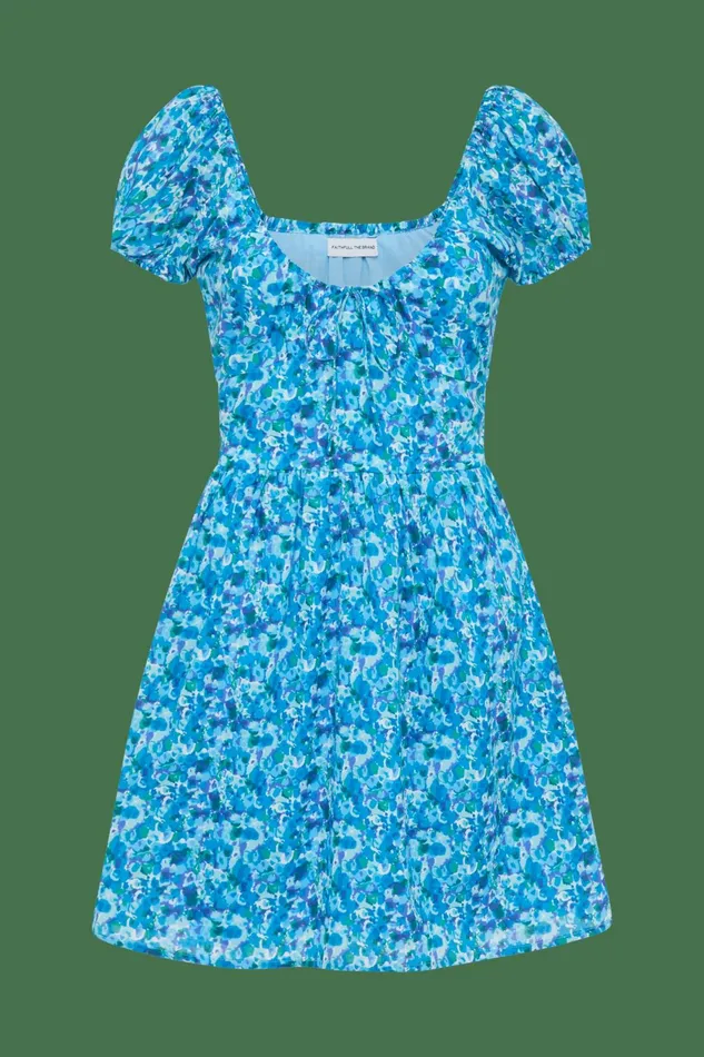 Women Faithfull The Brand Dresses Limone Mini Dress Stellina Floral 8211 Faithfull The Brand