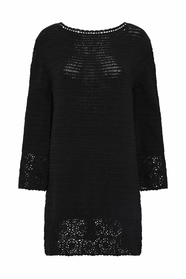 Women Faithfull The Brand Dresses Ruia Handmade Crochet Dress Black 8211 Faithfull The Brand