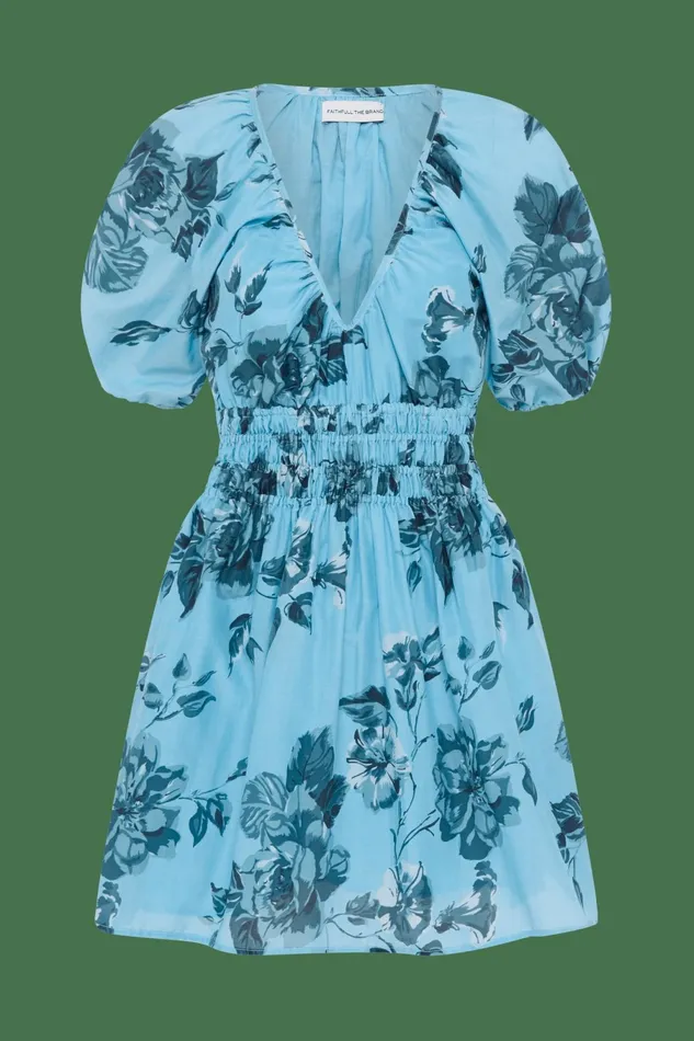 Women Faithfull The Brand Dresses Salone Mini Dress Cierra Floral 8211 Faithfull The Brand