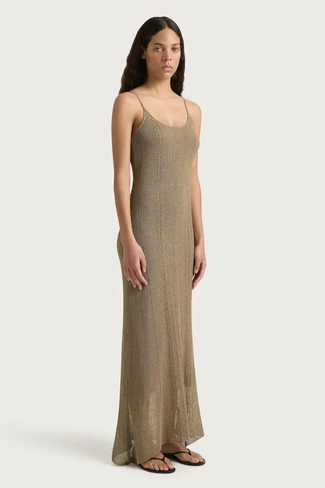 Women Faithfull The Brand Dresses Treillis Maxi Dress Khaki