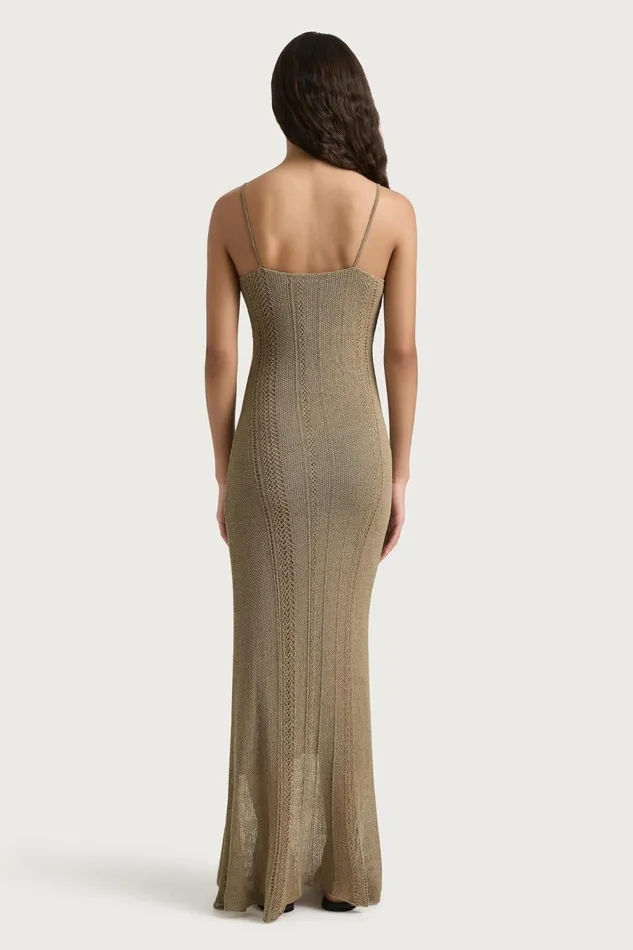 Women Faithfull The Brand Dresses Treillis Maxi Dress Khaki