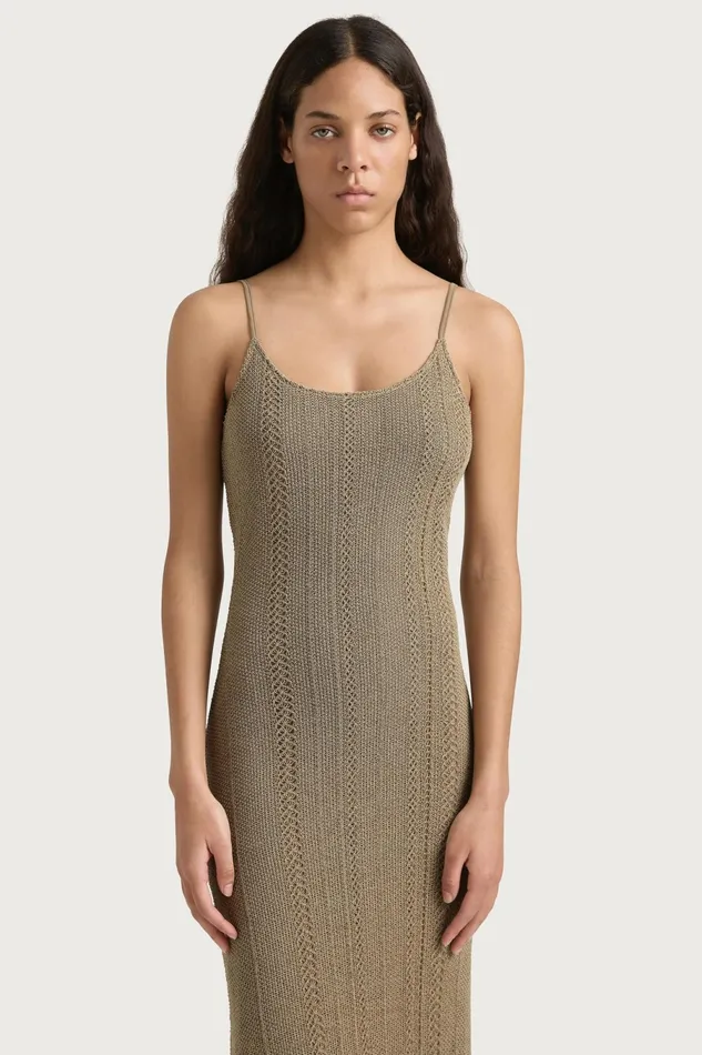 Women Faithfull The Brand Dresses Treillis Maxi Dress Khaki