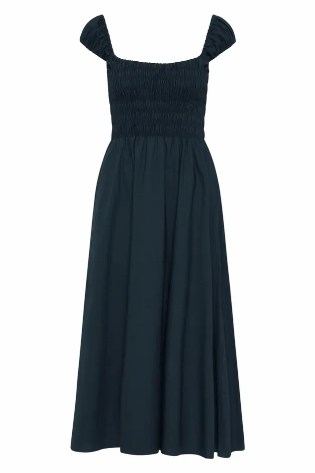 Women Faithfull The Brand Midi Dresses Lene Midi Dress Navy