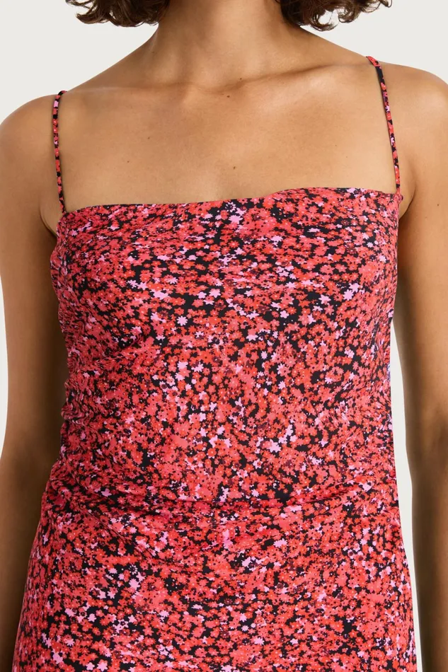 Women Faithfull The Brand Midi Dresses Rosas Midi Dress Meander Micro Red