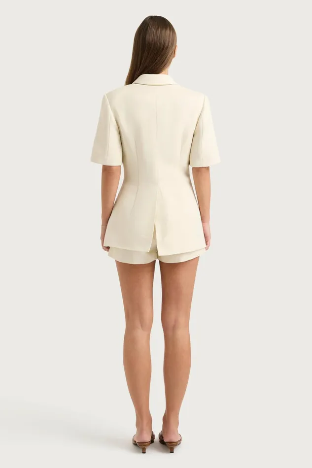 Women Faithfull The Brand Outerwear Enna Short Sleeve Blazer Beige