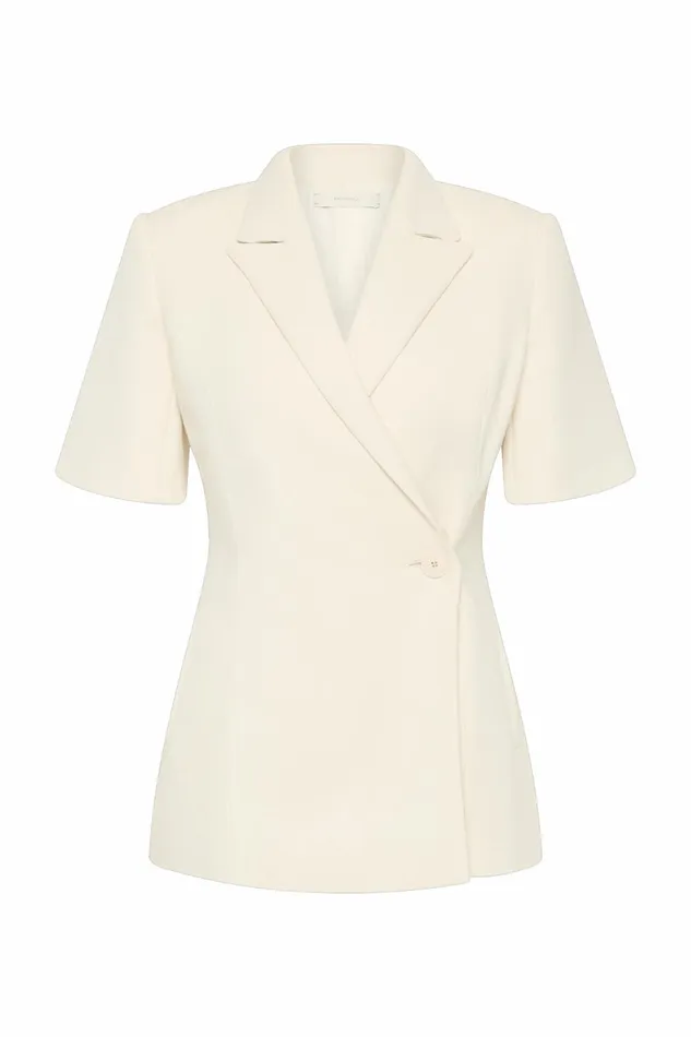 Women Faithfull The Brand Outerwear Enna Short Sleeve Blazer Beige