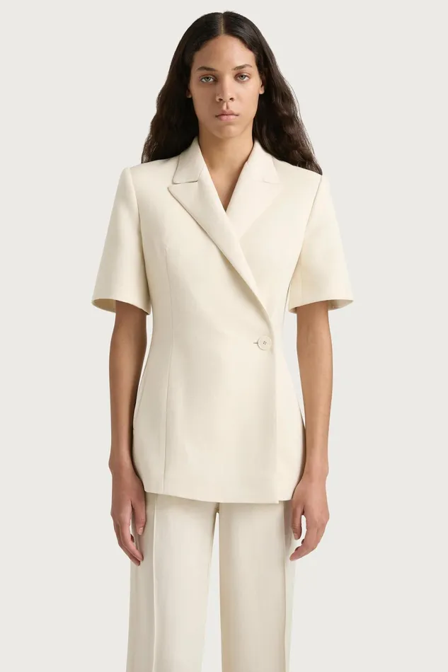 Women Faithfull The Brand Outerwear Enna Short Sleeve Blazer Beige