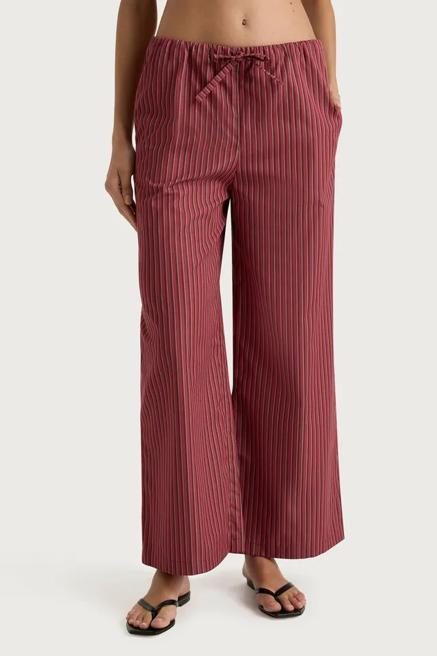 Women Faithfull The Brand Pants Freja Pant Wine Stripe
