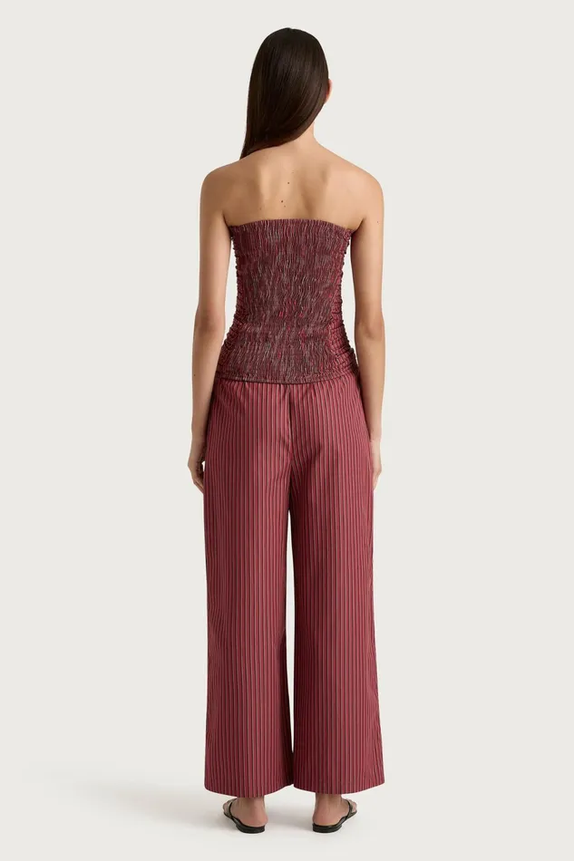 Women Faithfull The Brand Pants Freja Pant Wine Stripe