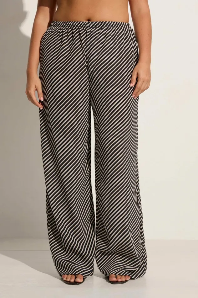 Women Faithfull The Brand Pants Monforte Pant Toscano Stripe Black 8211 Faithfull The Brand