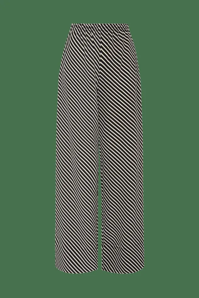 Women Faithfull The Brand Pants Monforte Pant Toscano Stripe Black 8211 Faithfull The Brand