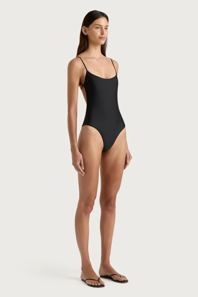 Women Faithfull The Brand Swim Cabo String One Piece Black