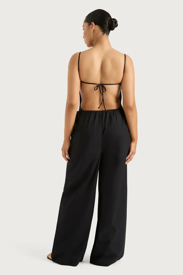 Women Faithfull The Brand Swim Cabo String One Piece Black