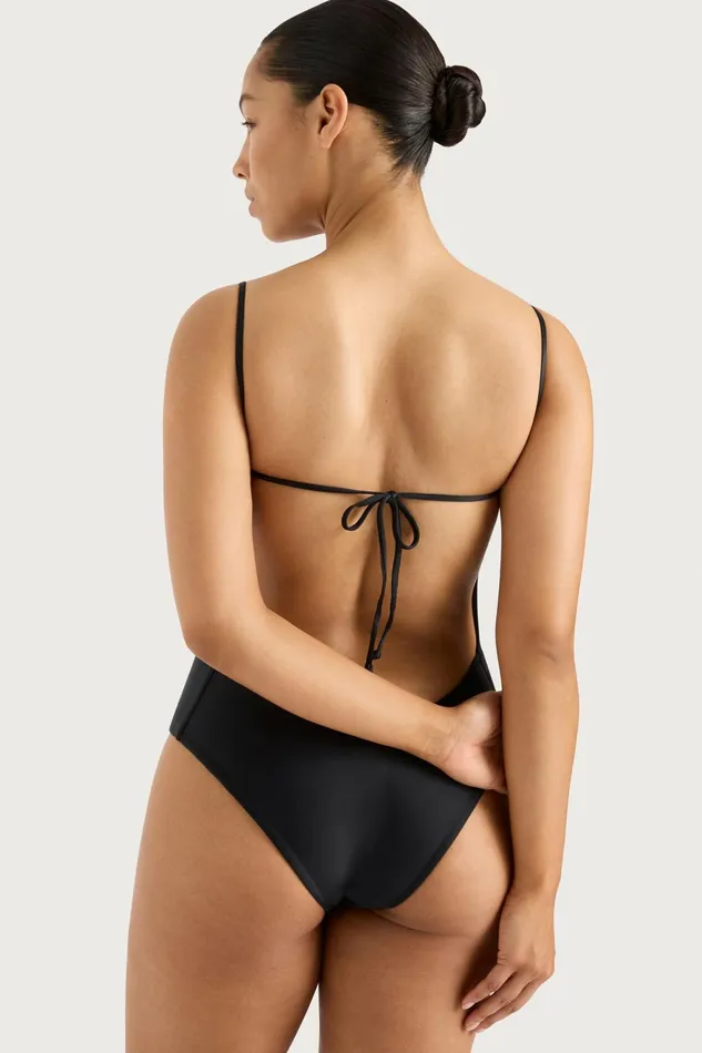 Women Faithfull The Brand Swim Cabo String One Piece Black