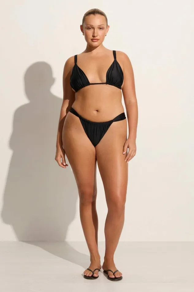Women Faithfull The Brand Swim Mary Bikini Top Black 8211 Faithfull The Brand