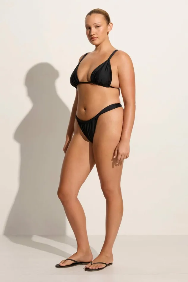 Women Faithfull The Brand Swim Mary Bikini Top Black 8211 Faithfull The Brand
