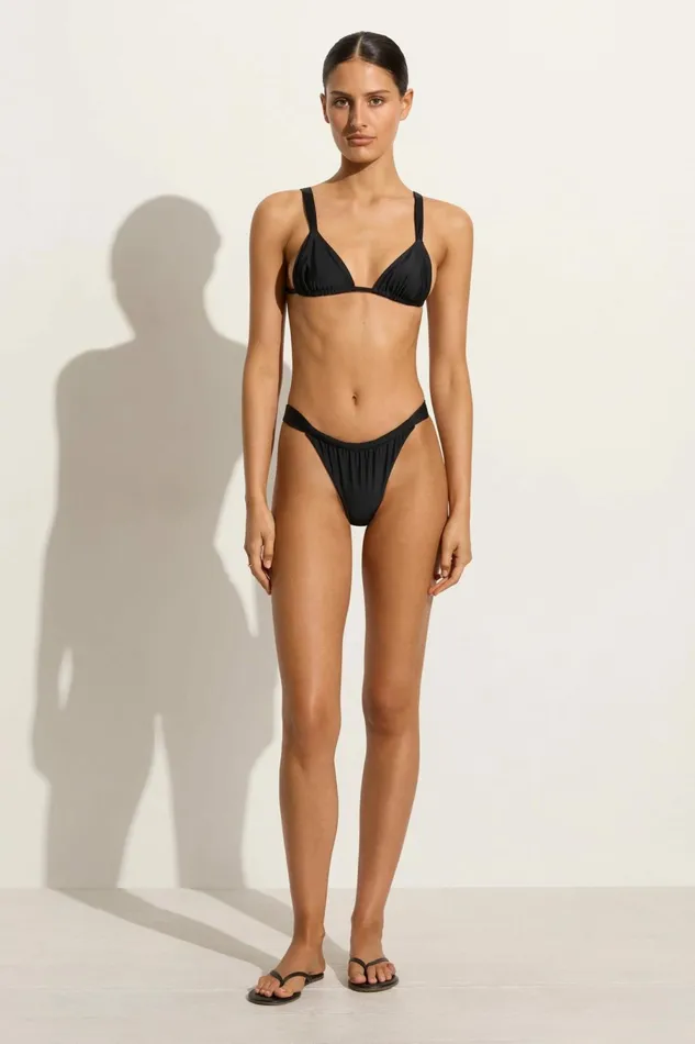 Women Faithfull The Brand Swim Mary Bikini Top Black 8211 Faithfull The Brand