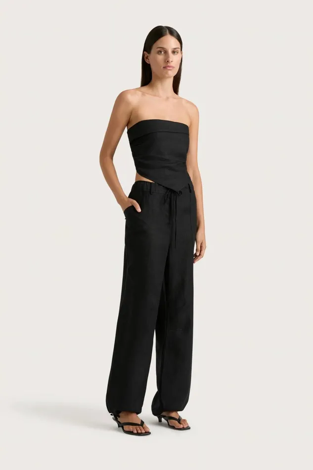 Women Faithfull The Brand Tops Antibes Strapless Top Black