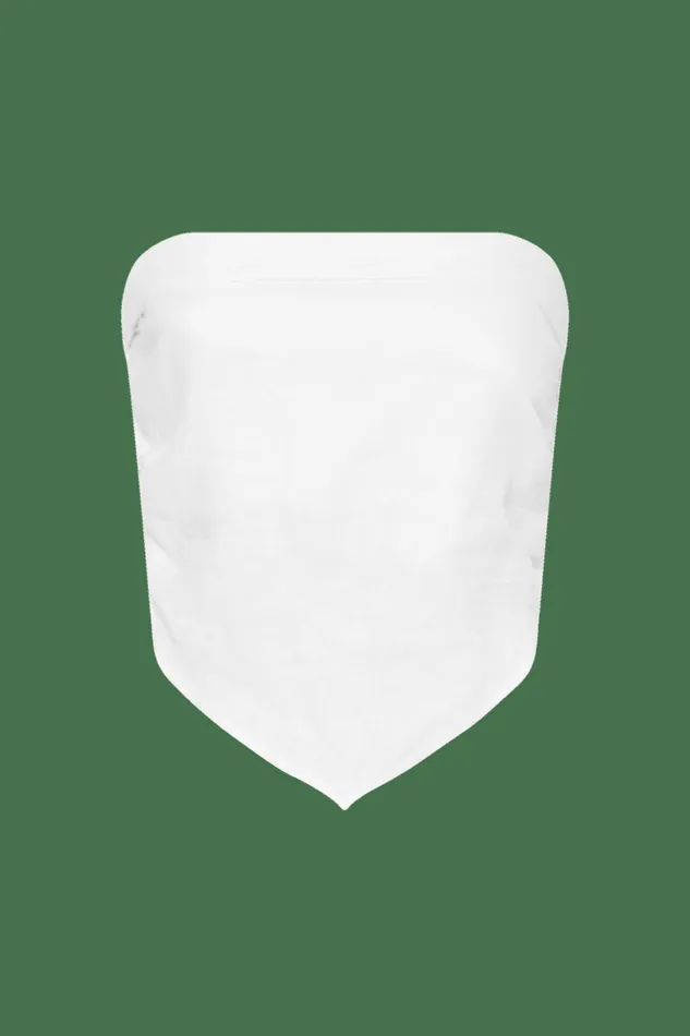 Women Faithfull The Brand Tops Antibes Strapless Top White