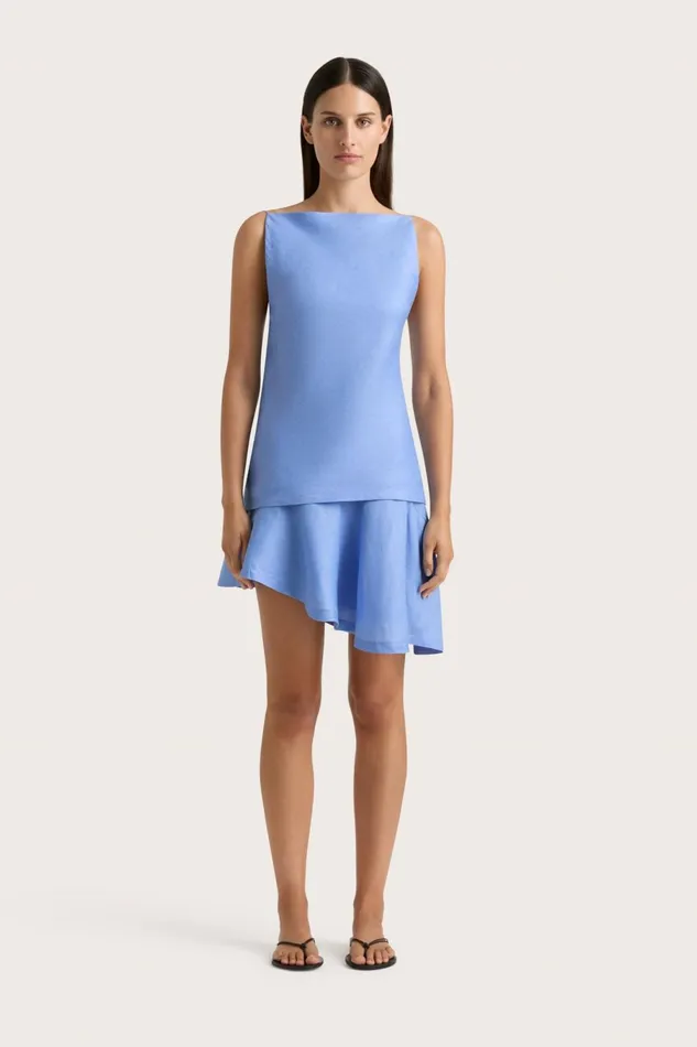 Women Faithfull The Brand Tops Antibes Top Mid Blue